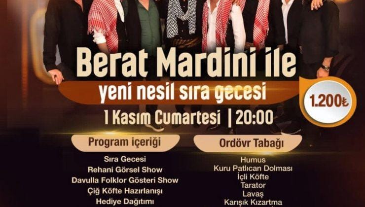 Sahne Teras’ta sıra gecesi!