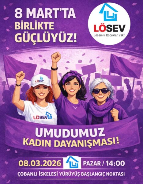 LÖSEV Samsun 8 Mart yürüyüşü basın daveti görseli.