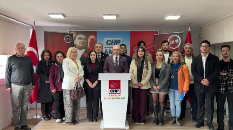 Samsun Atatürk Anıtı önünde yapılacak olan CHP basın açıklaması ve Ekrem İmamoğlu mektupları projesi görseli.