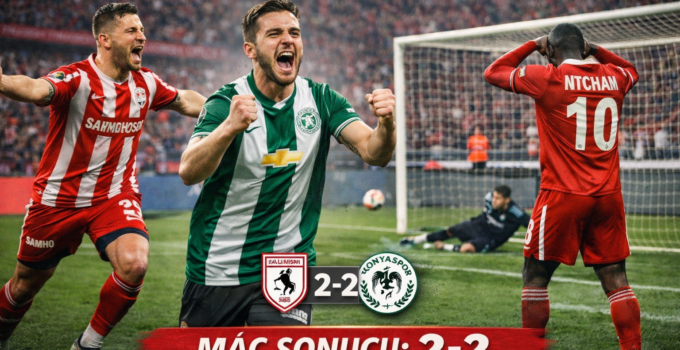 Samsunspor-Konyaspor Maçında Nefes Kesen Düello: 2-2