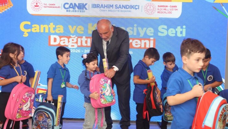 Canik’te İlkokula Başlayan Öğrencilere Destek