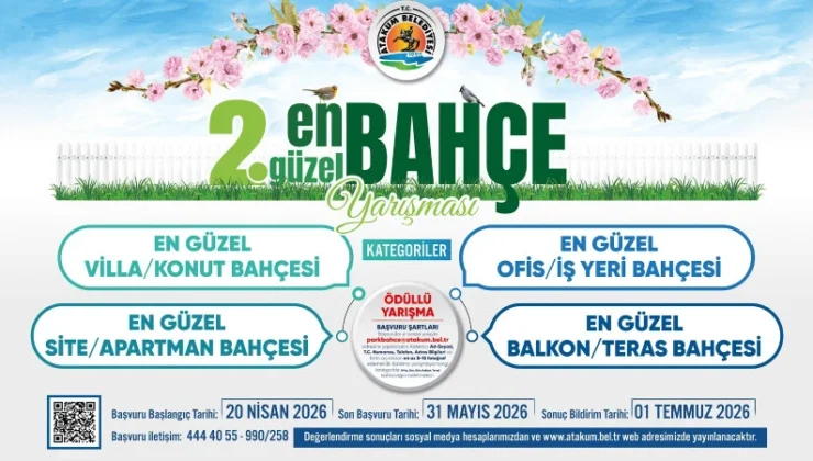 Atakum Belediyesi’nin 2. En Güzel Bahçe Yarışması’nda Başvurular Başladı