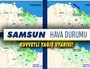 Samsun’a Sarı Kod Uyarısı: 17 İlçede Sağanak ve Fırtına Etkili
