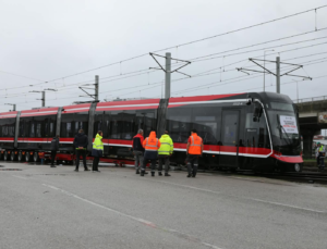 Samsun’a üçüncü yeni tramvay ulaştı